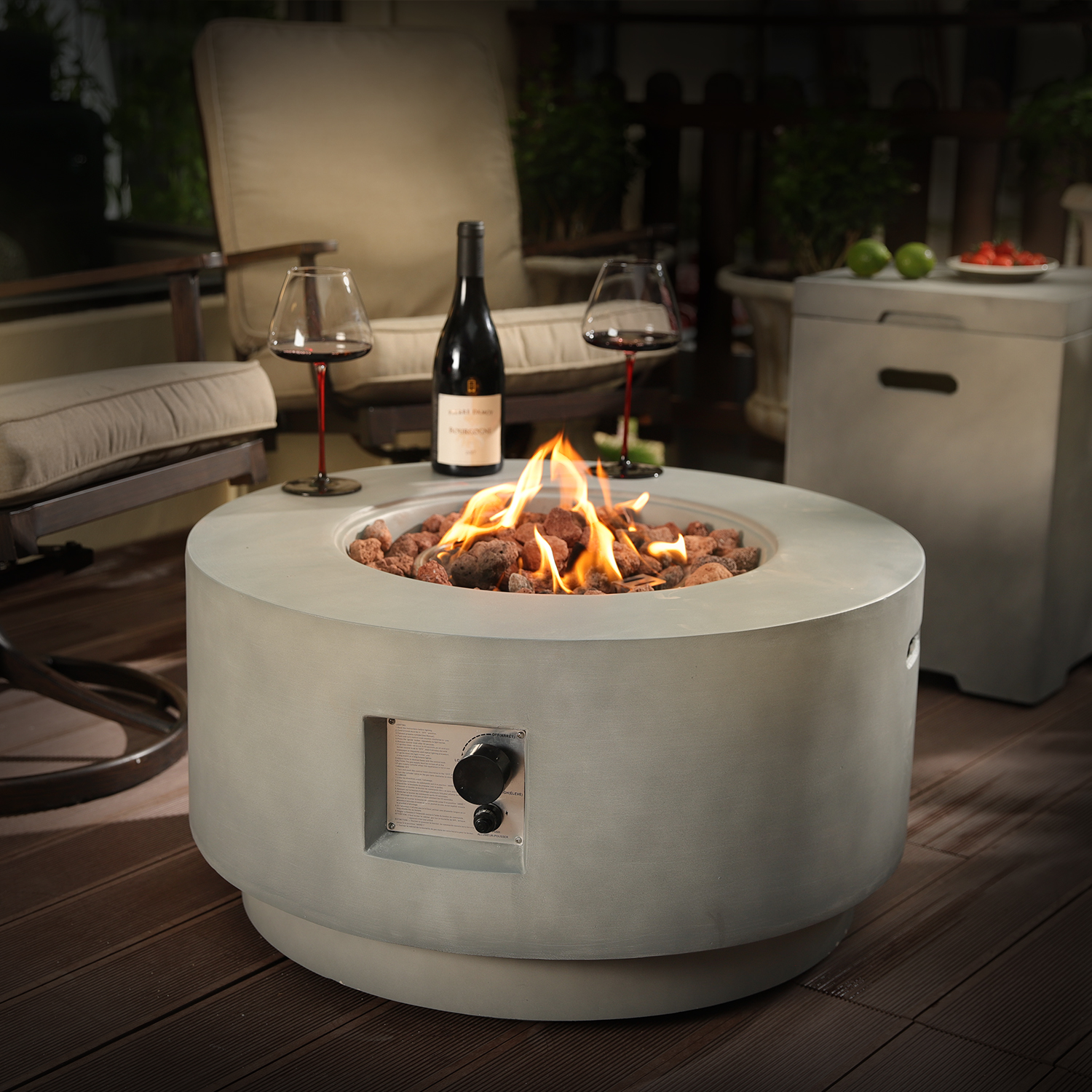 Stone polish Outdoor Fire Bowl