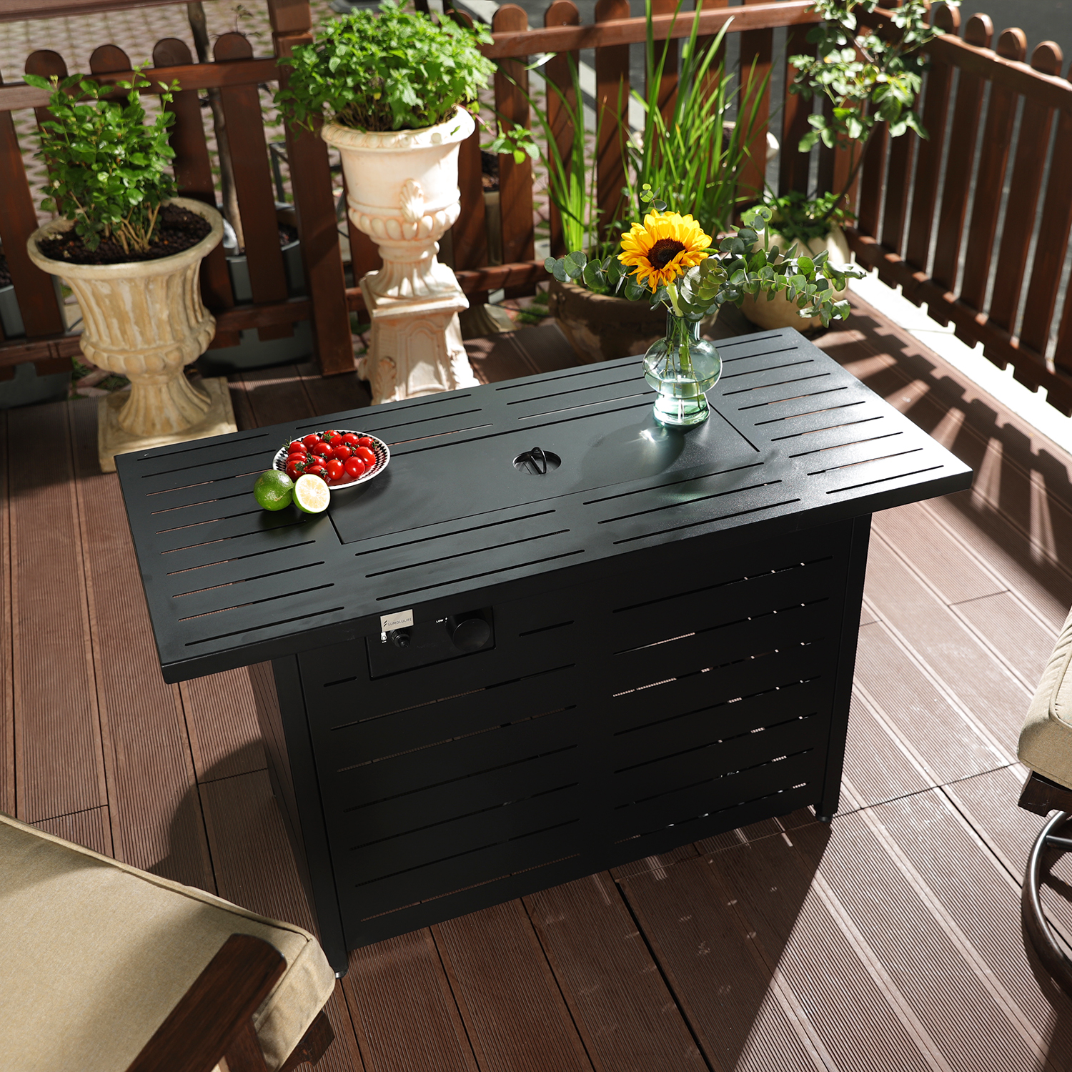 In-stock Powder coated Steel Fire Table