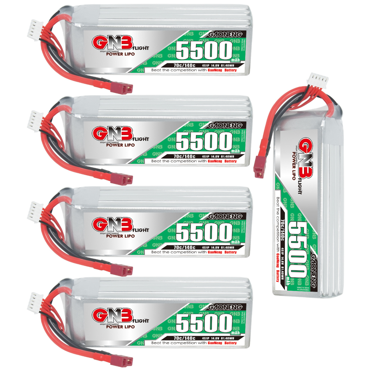 GAONENG GNB 4S 14.8V 5500mAh 70C XT90 LiPo Battery T-PLUG