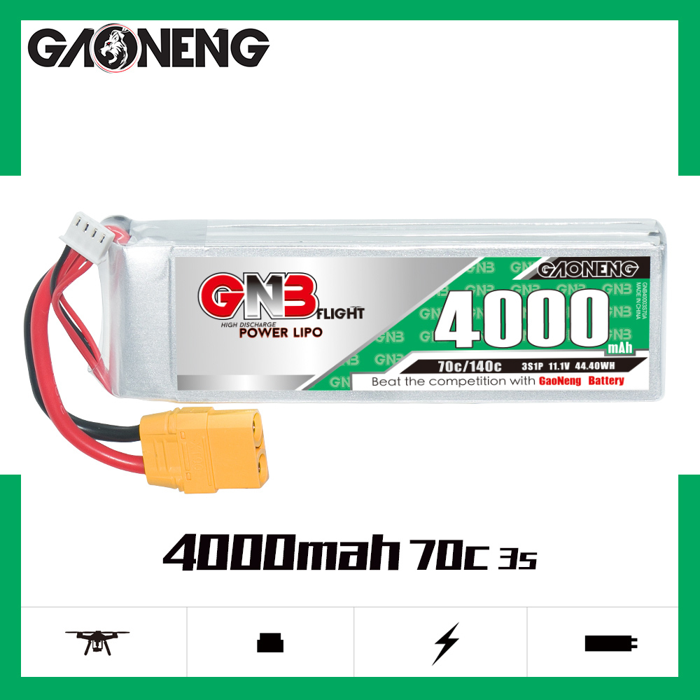 GAONENG GNB 3S 11.1V 4000mAh 70C LiPo Battery XT90