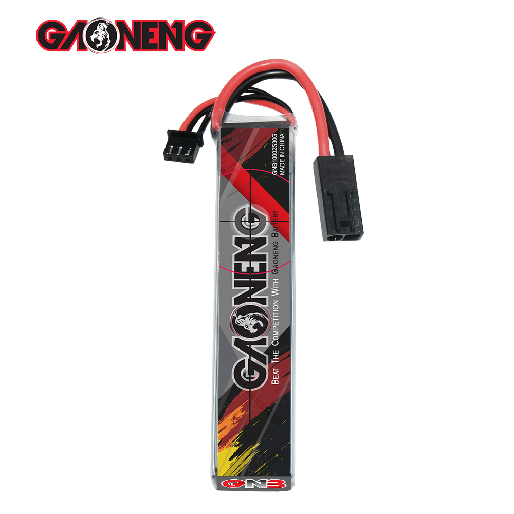 2PCS - GAONENG GNB 2S 7.4V 1000mAh 30C Mini Tamiya LiPo Battery for AirSoft