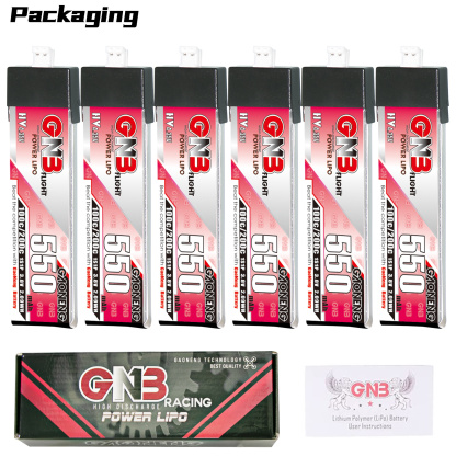 GAONENG GNB LiHV 1S 3.8V 550mAh 100C PH2.0 Plastic Head LiPo Battery