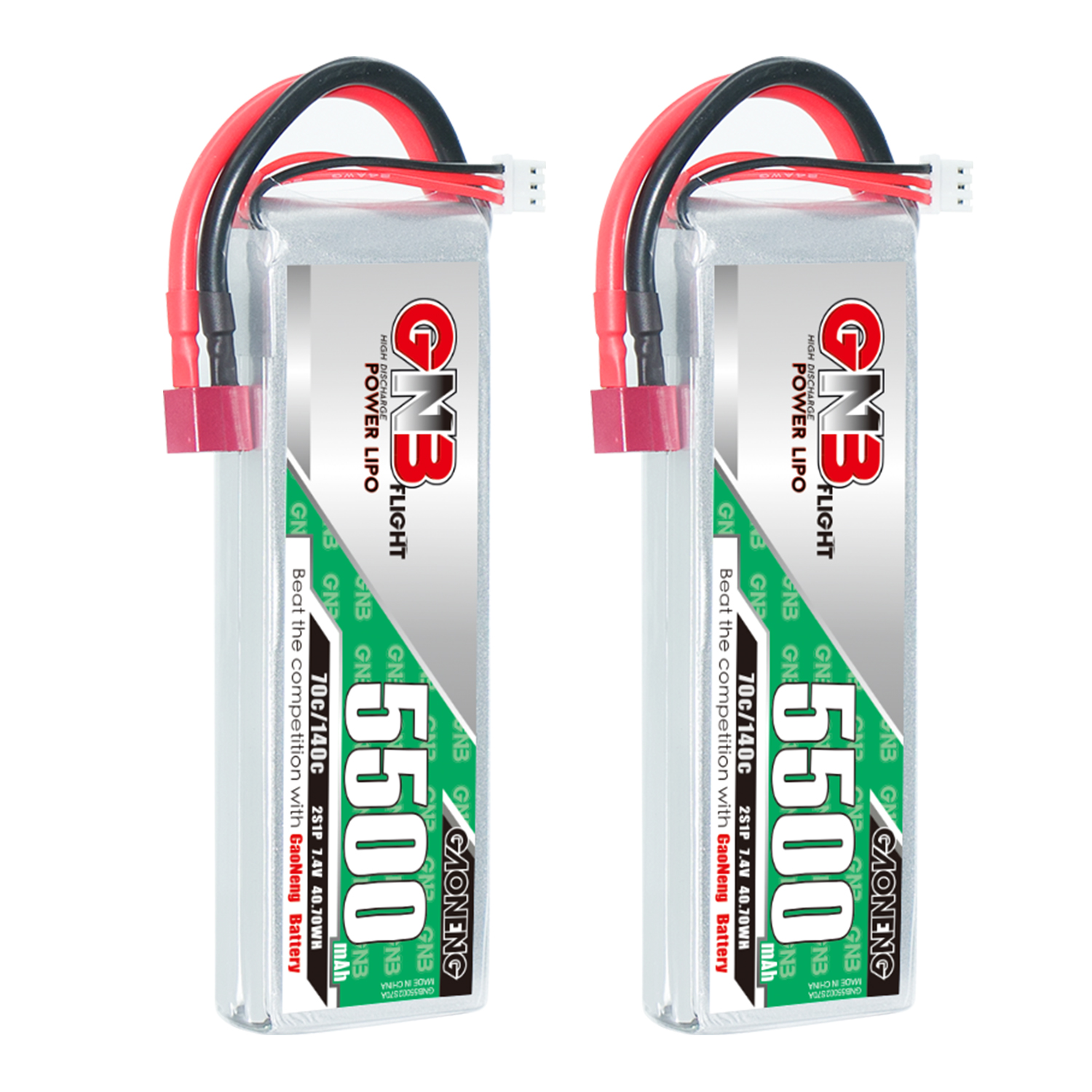 GAONENG GNB 2S 7.4V 5500mAh 70C LiPo Battery T-PLUG