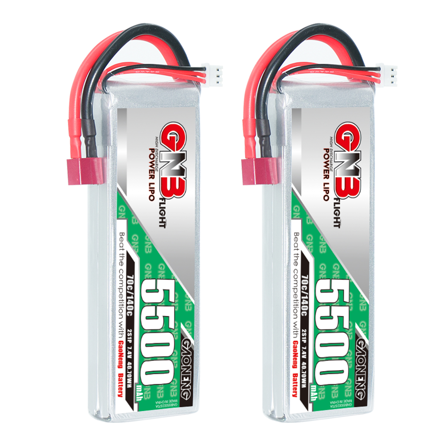 GAONENG GNB 2S 7.4V 5500mAh 70C LiPo Battery T-PLUG