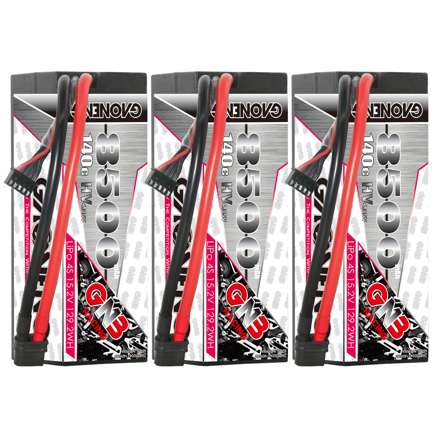 GAONENG GNB LiHV 4S 15.2V 8500mAh 140C Cabled Hard Case LiPo Battery XT60