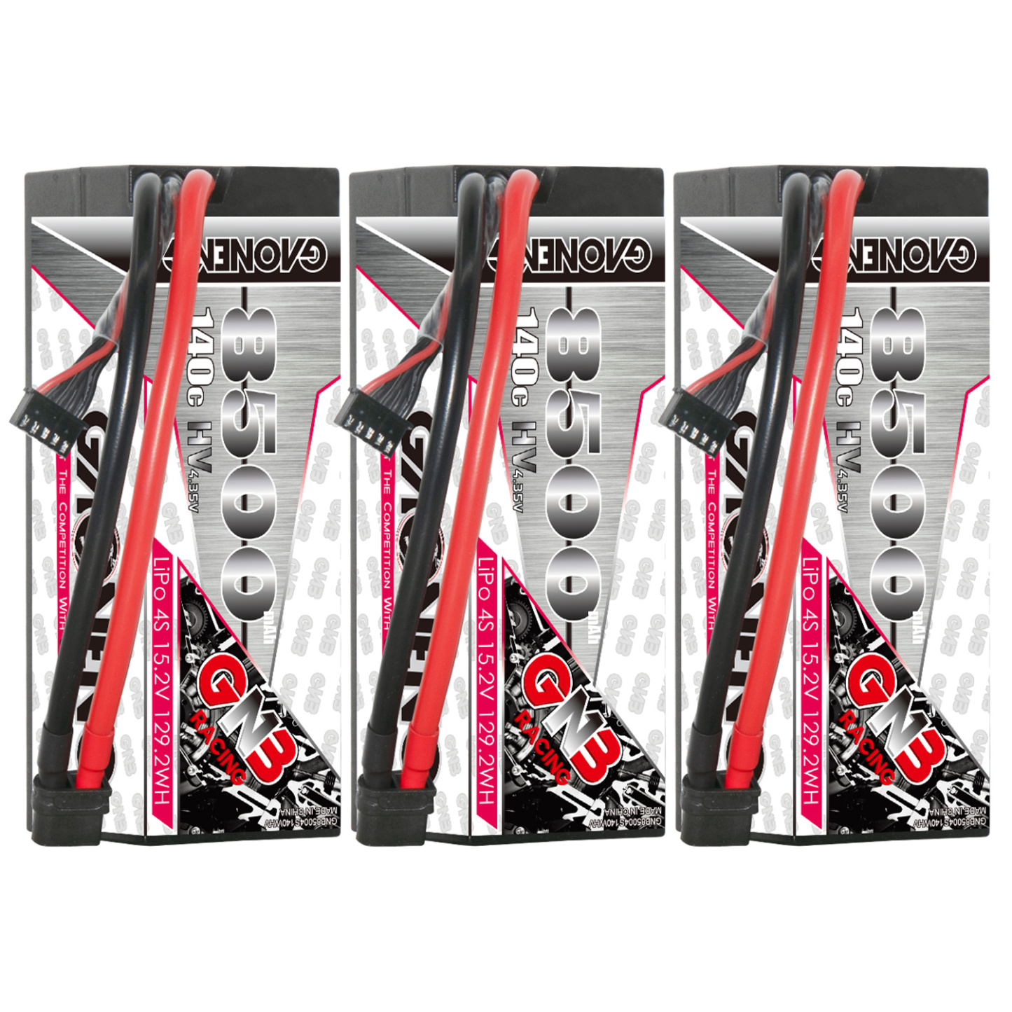 GAONENG GNB LiHV 4S 15.2V 8500mAh 140C Cabled Hard Case LiPo Battery XT60