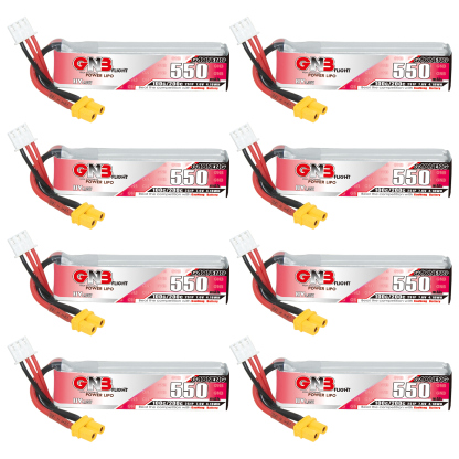 GAONENG GNB LiHV 2S 7.6V 550mAh 100C XT30 LiPo Battery Long Type