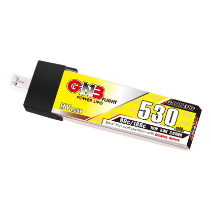 4PCS - GAONENG GNB LiHV 1S 3.8V 530mAh 90C PH2.0 Plastic Head LiPo Battery