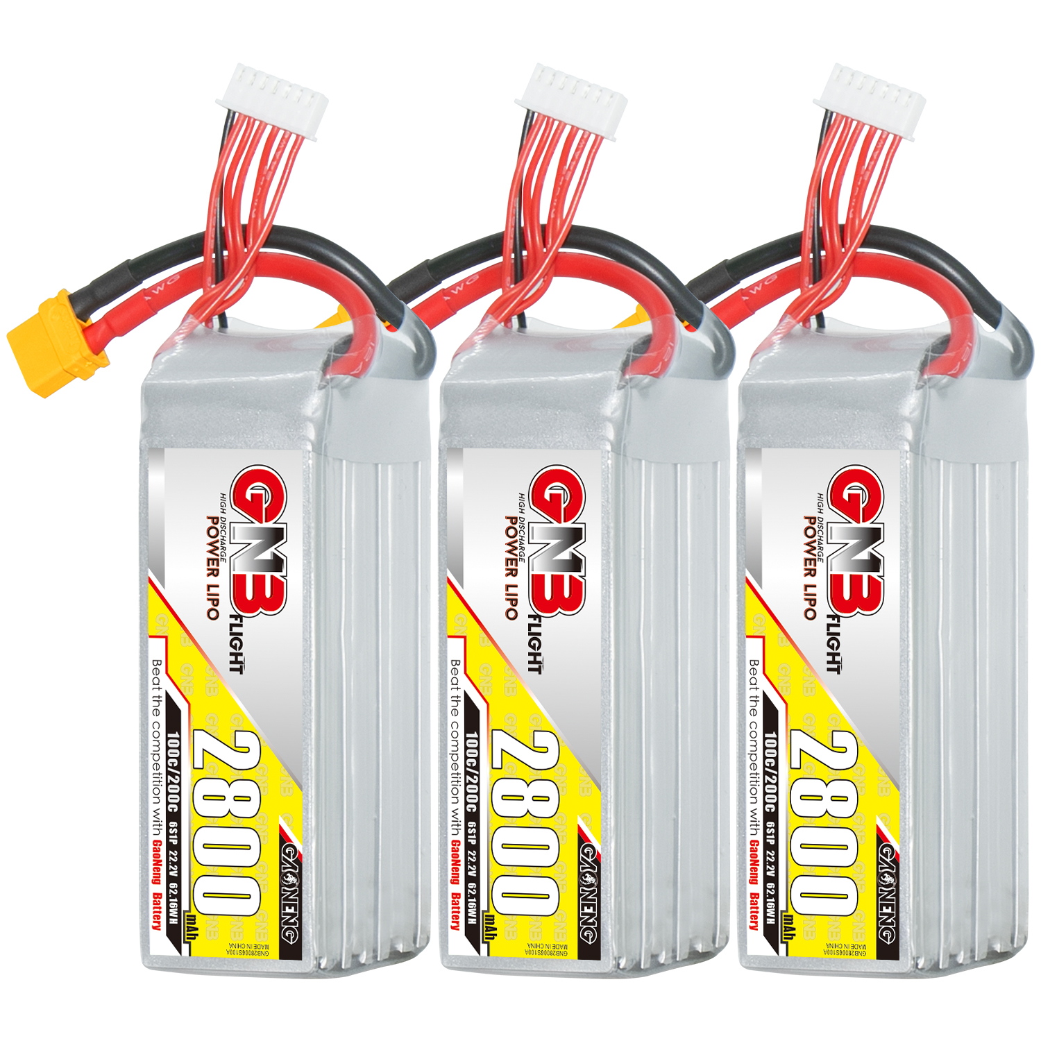 GAONENG GNB 6S 22.2V 2800mAh 100C XT60 LiPo Battery