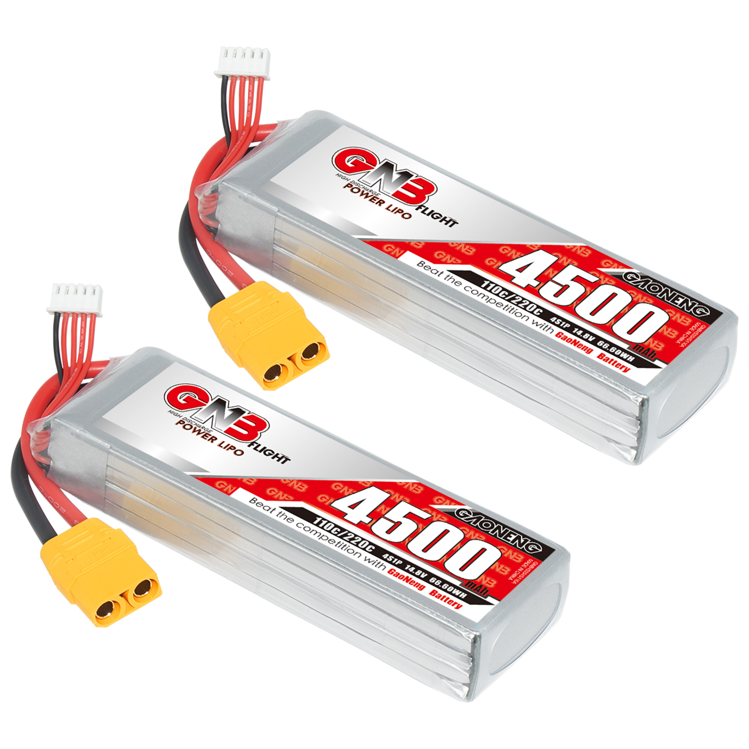 GAONENG GNB 4S 14.8V 4500mAh 110C LiPo Battery XT90