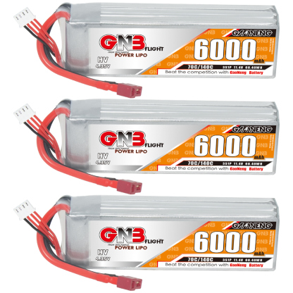 GAONENG GNB HV 3S 11.4V 6000mAh 70C LiPo Battery T-PLUG