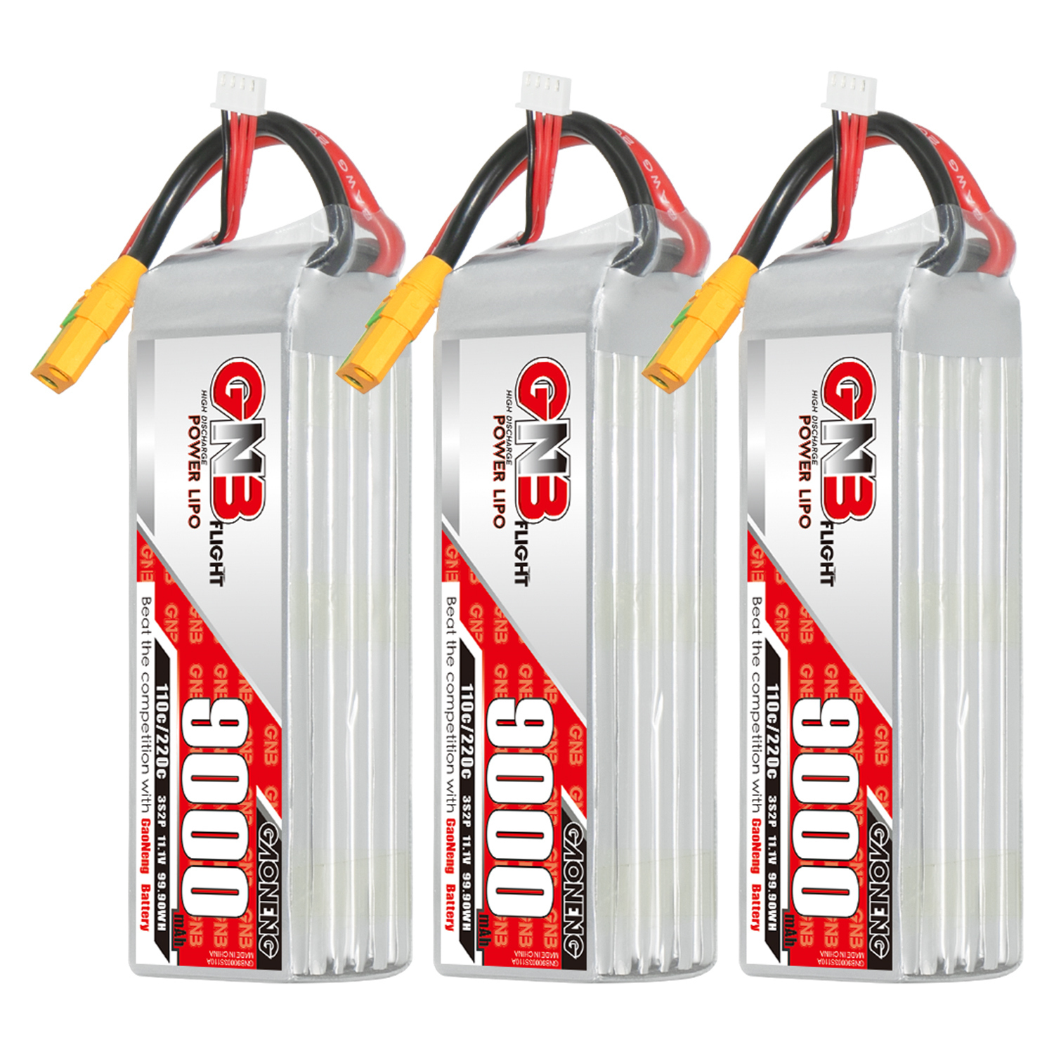 GAONENG GNB 3S 11.1V 9000mAh 110C RC LiPo Battery XT90S Anti Spark