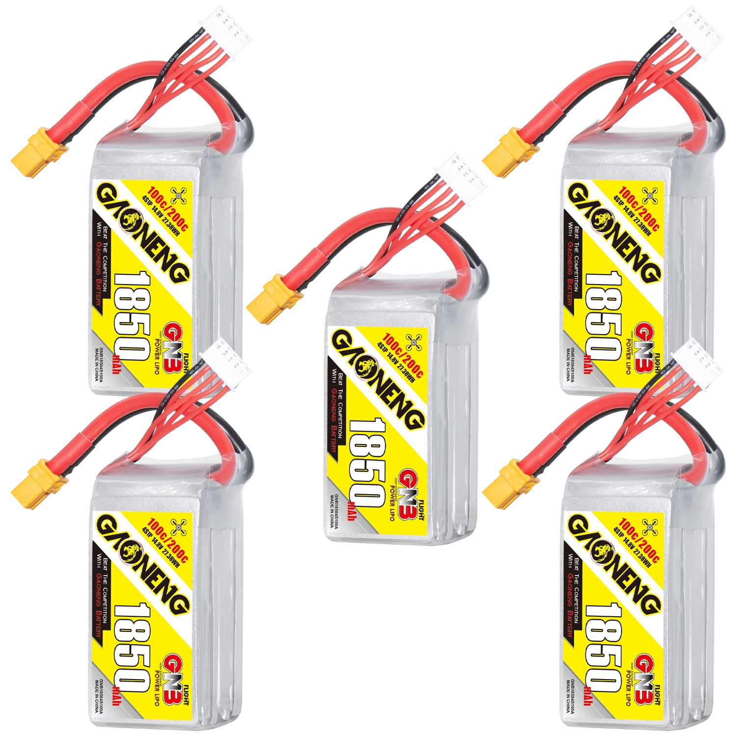 GAONENG GNB 4S 14.8V 1850mAh 100C XT60 LiPo Battery