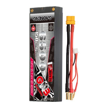1PC - GAONENG GNB LiHV 2S 7.6V 6500mAh 150C Hard Case Ultra LCG LiPo Battery XT60
