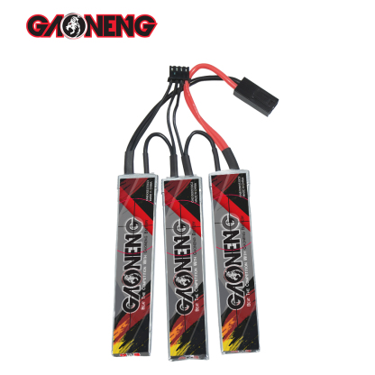 2PCS - GAONENG GNB 3S 11.1V 1000mAh 30C Mini Tamiya Plug 3cells LiPo Battery for AirSoft Air Gun