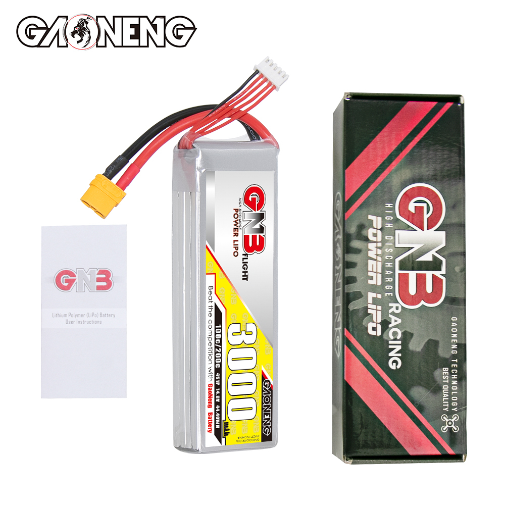 1PC - GAONENG GNB 4S 14.8V 3000mAh 100C LiPo Battery XT60