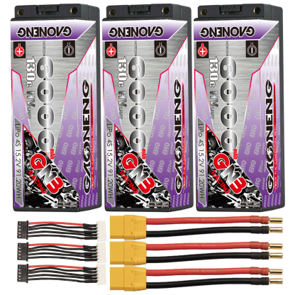 GAONENG GNB LiHV 4S 15.2V 6000mAh 130C 5mm Bullet Hard Case LiPo Battery