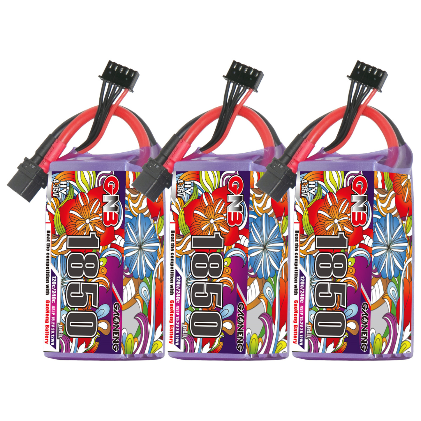 GAONENG GNB LiHV 4S 15.2V 1850mAh 120C XT60 LiPo Battery LongRange