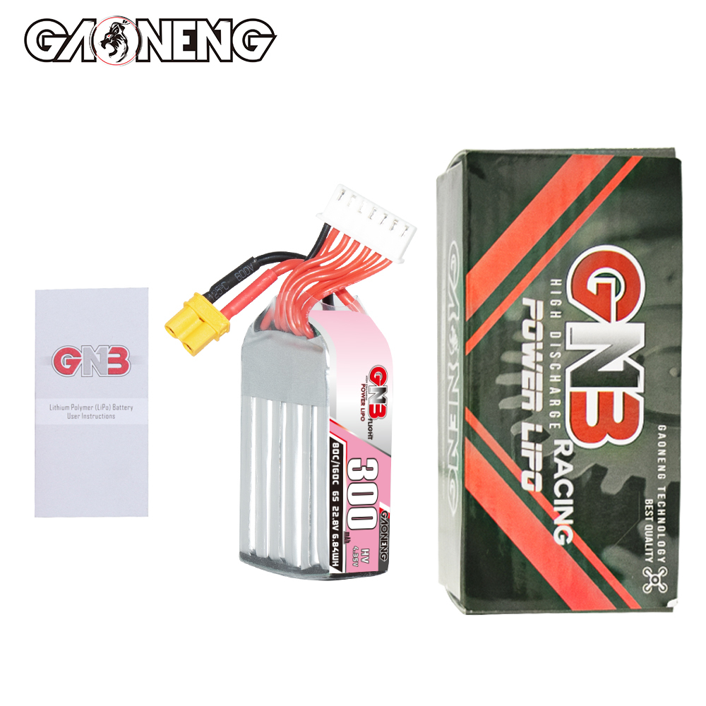 GAONENG GNB LiHV 6S 22.8V 300mAh 80C XT30 LiPo Battery