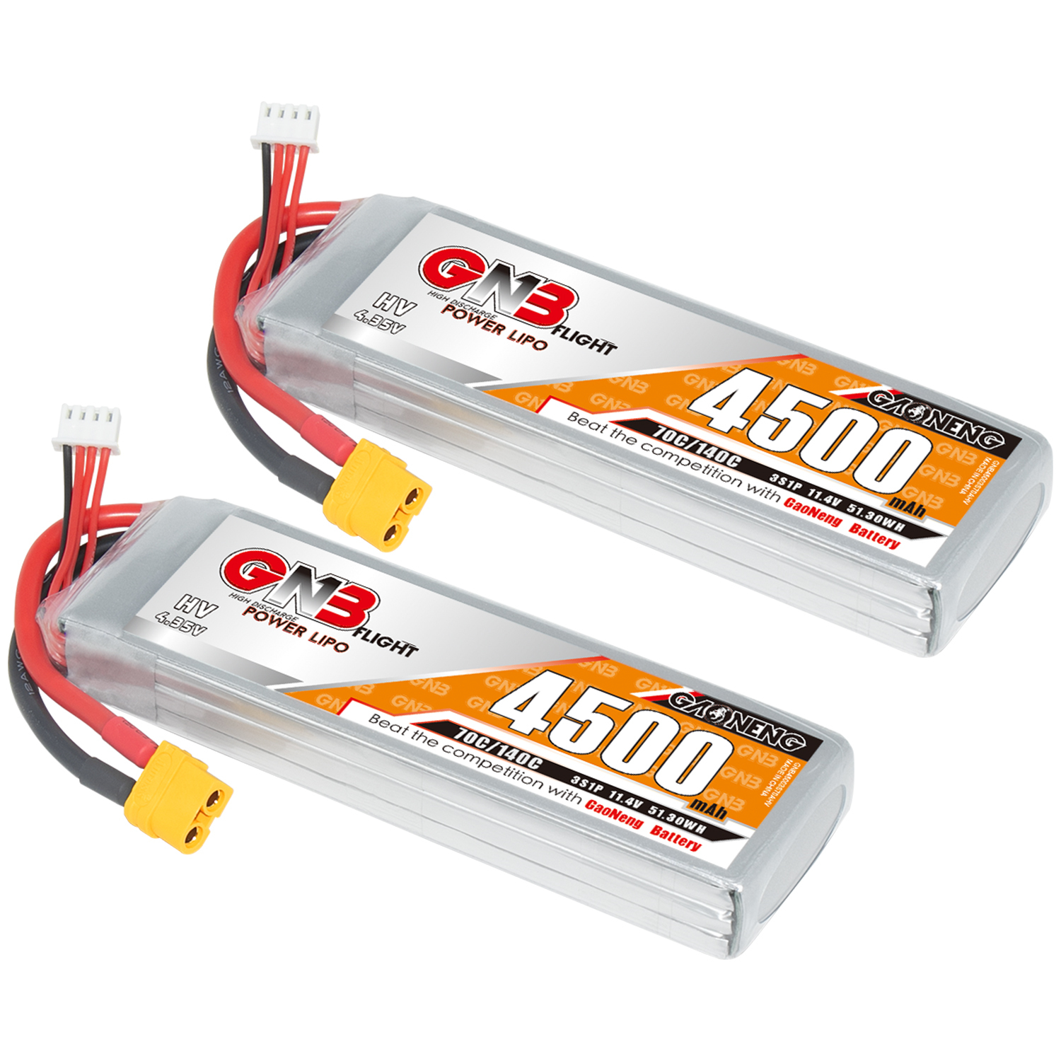 GAONENG GNB LiHV 3S 11.4V 4500mAh 70C LiPo Battery XT60