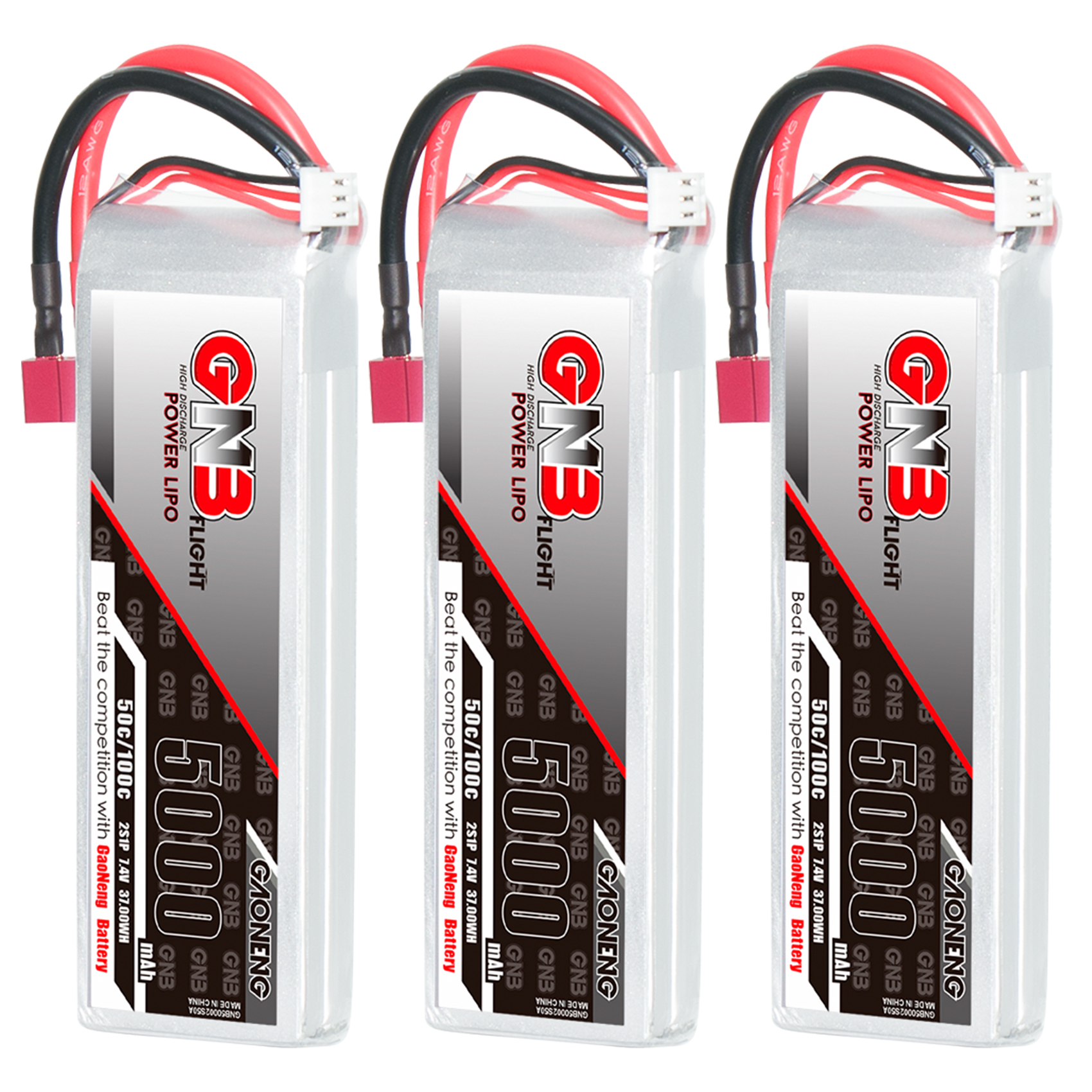 GAONENG GNB 2S 7.4V 5000mAh 50C LiPo Battery T-Plug