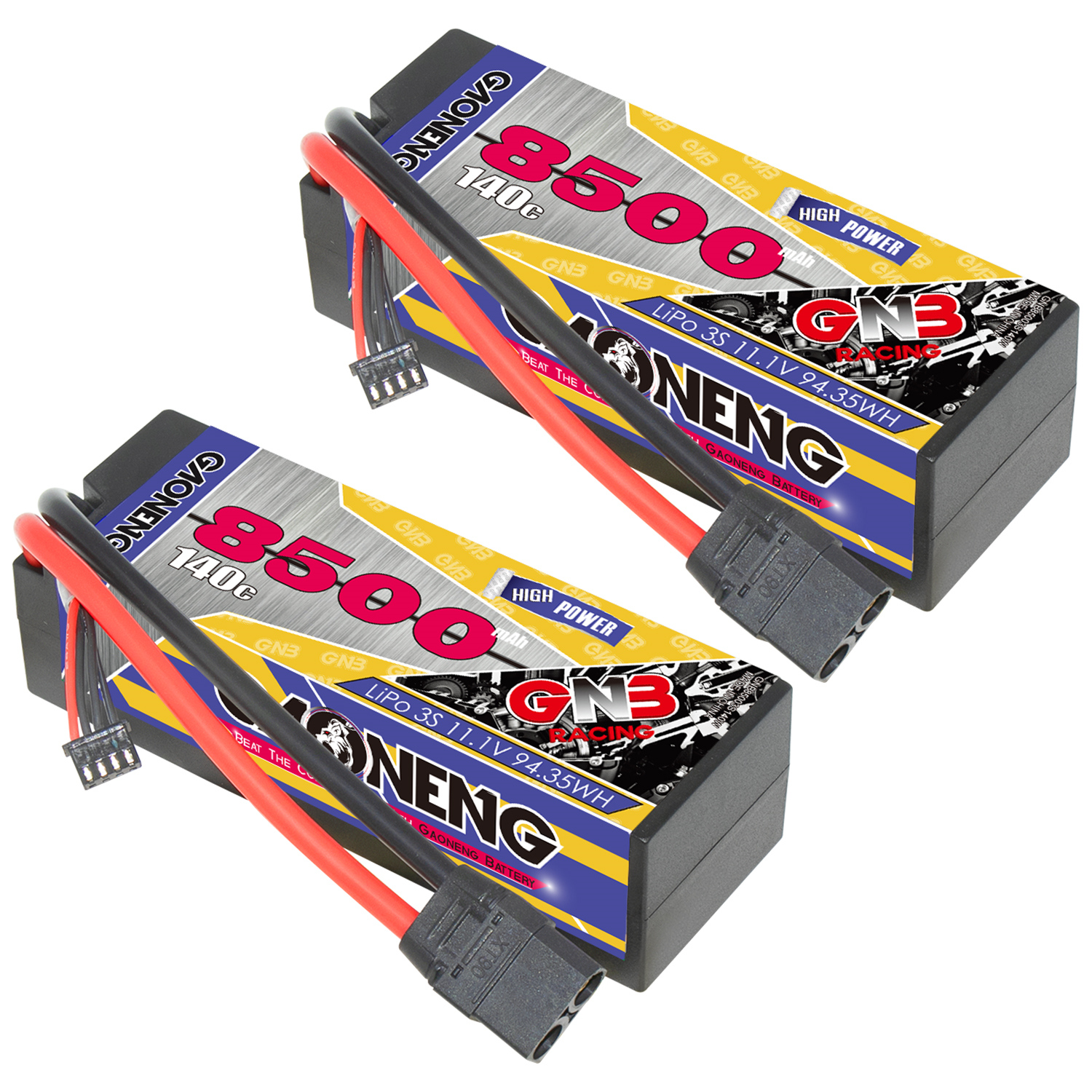 GAONENG GNB 3S 11.1V 8500mAh 140C Cabled Hard Case LiPo Battery XT90