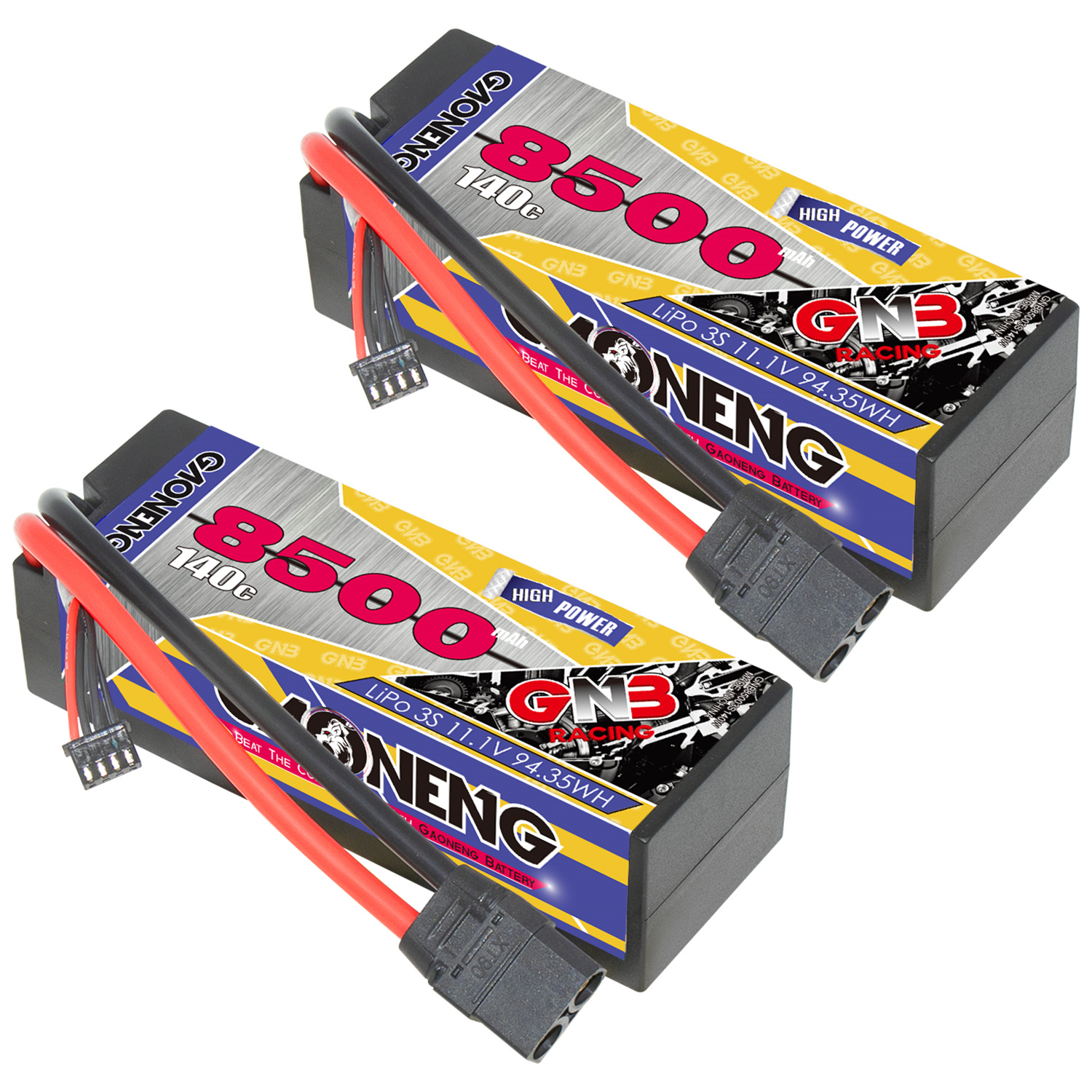 GAONENG GNB 3S 11.1V 8500mAh 140C Cabled Hard Case LiPo Battery XT90