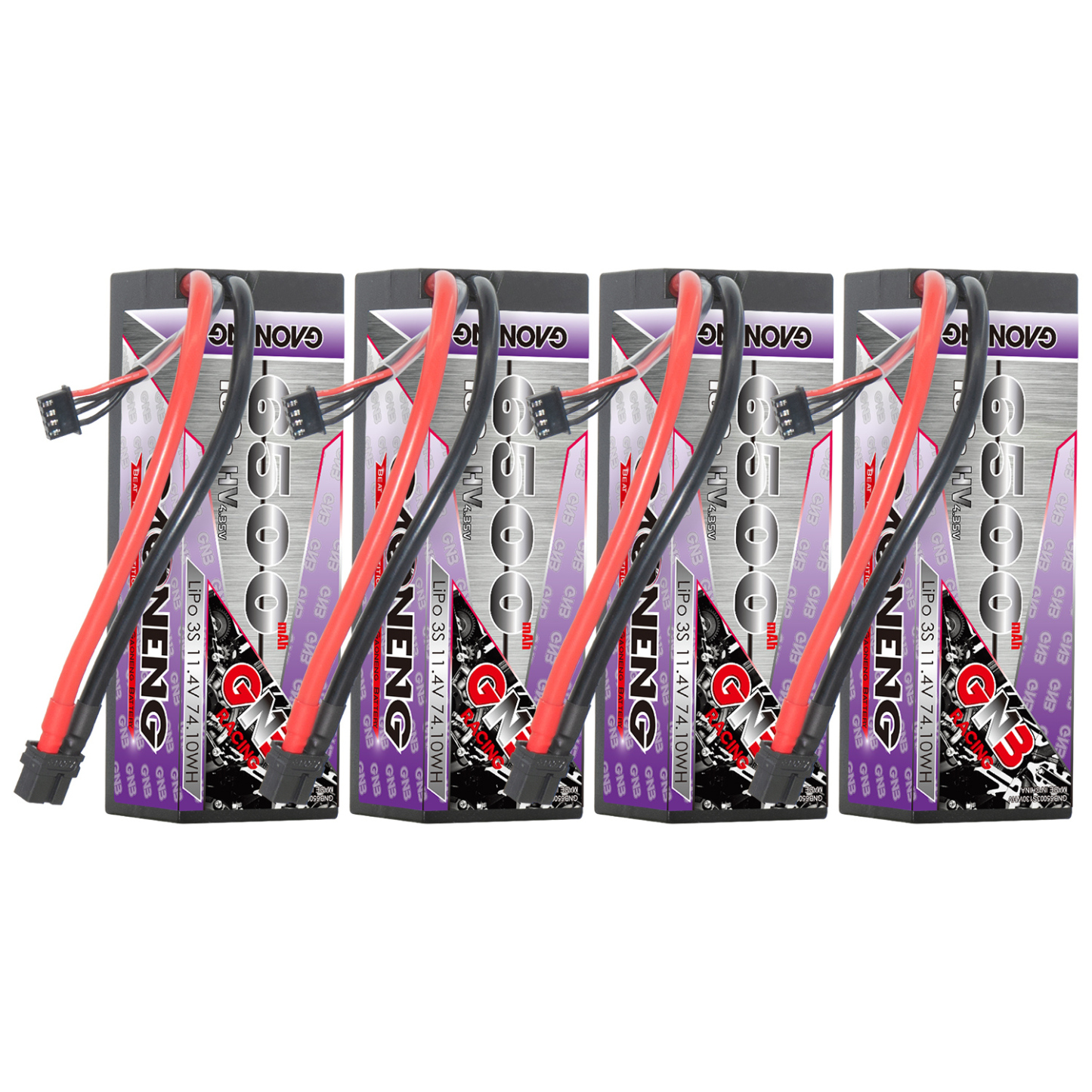 GAONENG GNB LiHV 3S 11.4V 6500mAh 130C Cabled Hard Case LiPo Battery XT60