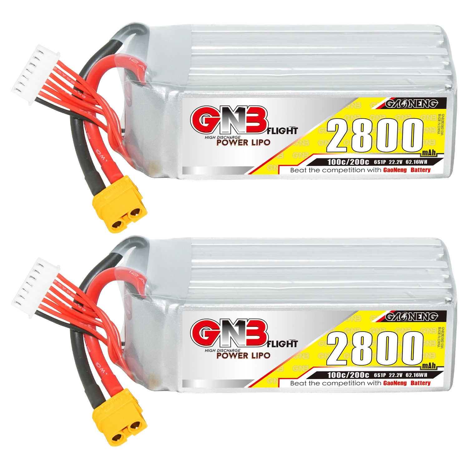 GAONENG GNB 6S 22.2V 2800mAh 100C XT60 LiPo Battery