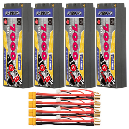 GAONENG GNB 2S 7.4V 7000mAh 140C 5mm Bullet Hard Case LiPo Battery