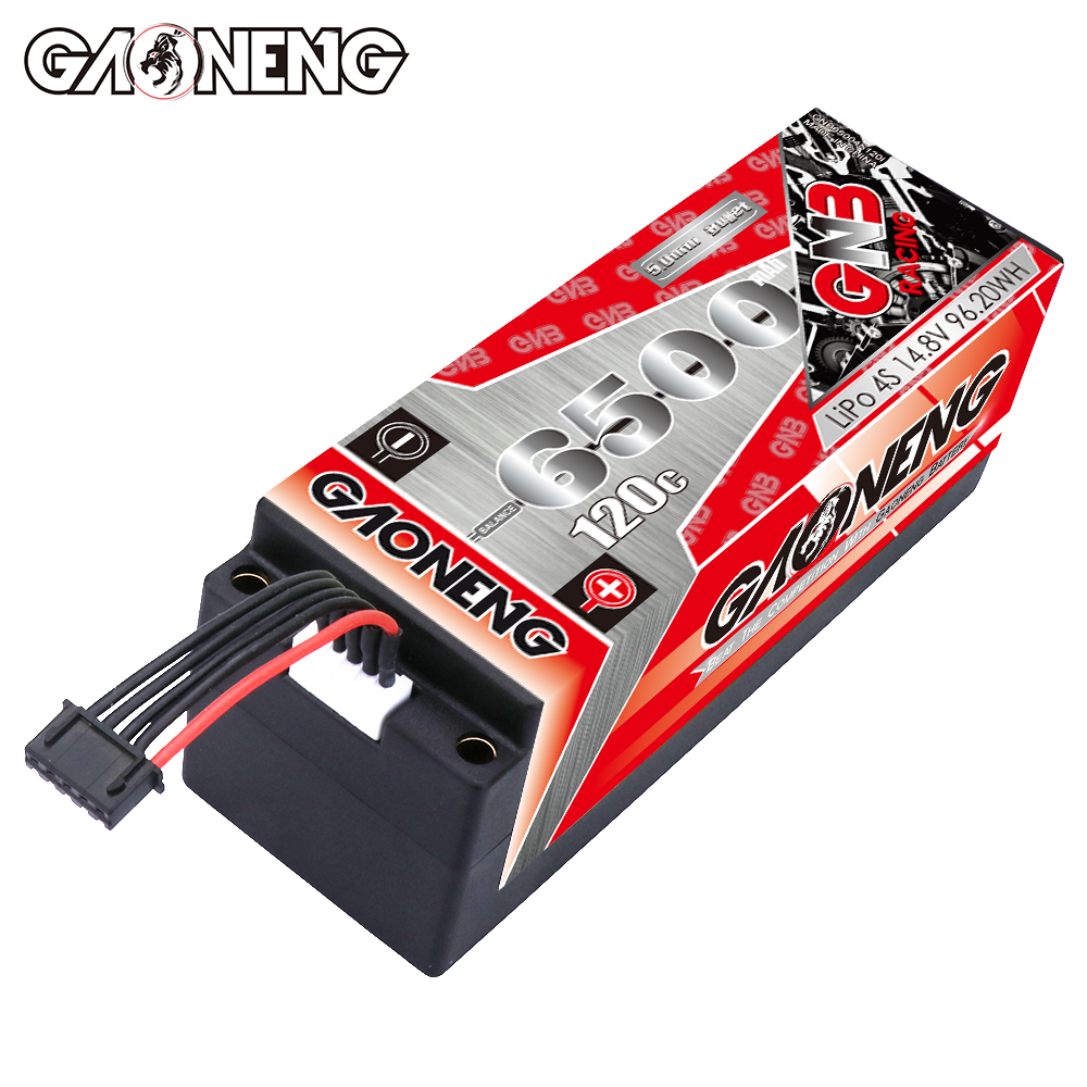1PC - GAONENG GNB 4S 14.8V 6500mAh 120C 5mm Bullet Hard Case LiPo Battery T-PLUG