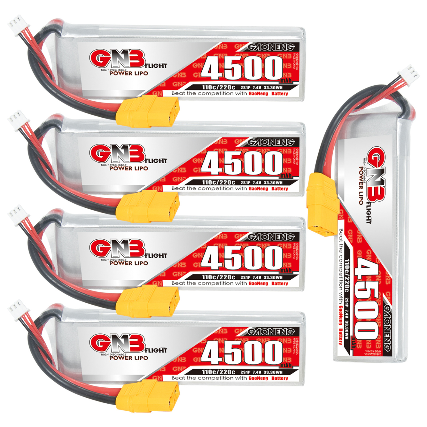 GAONENG GNB 2S 7.4V 4500mAh 110C LiPo Battery XT90