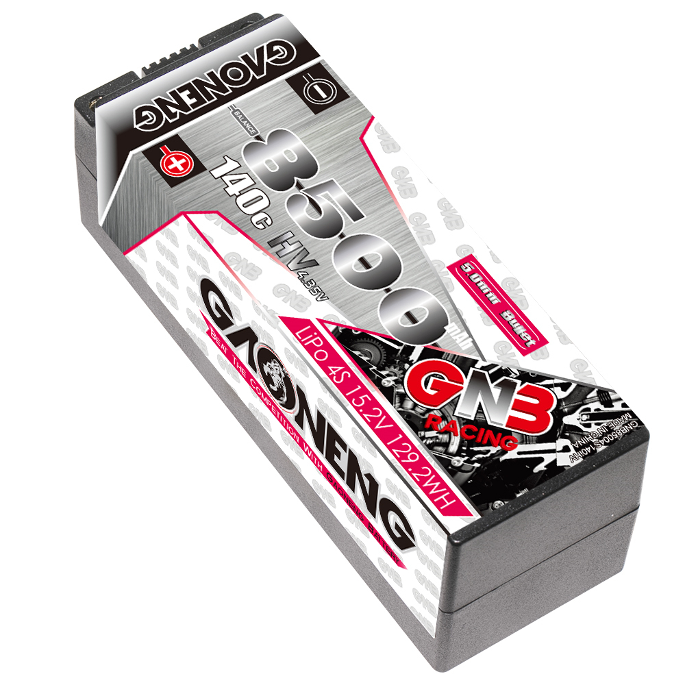 1PC - GAONENG GNB LiHV 4S 15.2V 8500mAh 140C 5mm Bullet Hard Case LiPo Battery XT90