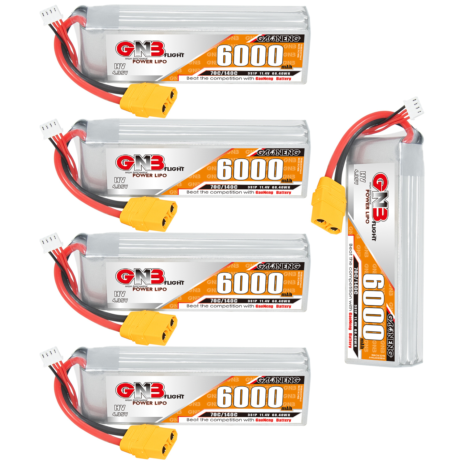 GAONENG GNB HV 3S 11.4V 6000mAh 70C LiPo Battery XT90