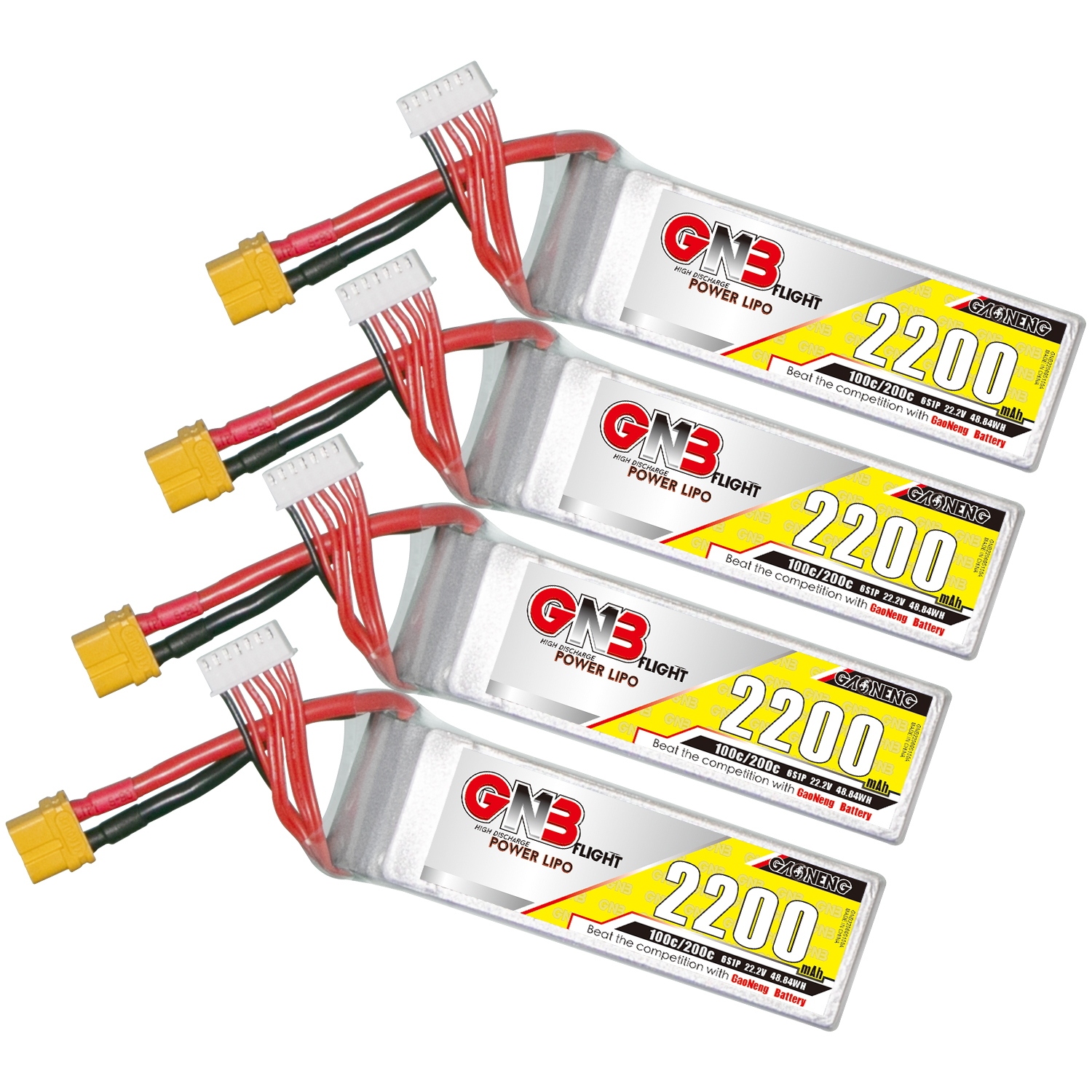 GAONENG GNB 6S 22.2V 2200mAh 100C XT60 LiPo Battery