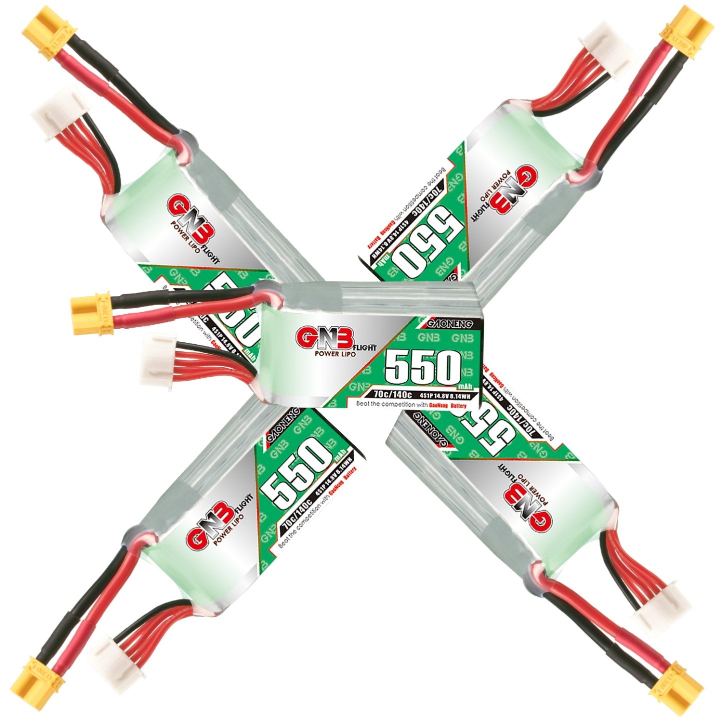 GAONENG GNB 4S 14.8V 550mAh 70C XT30 LiPo Battery