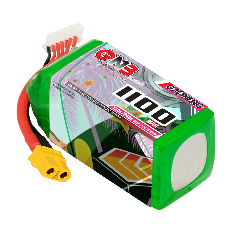 GAONENG GNB 6S 22.2V 1100mAh 120C XT60 RC LiPo Battery FPV