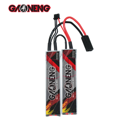 2PCS - GAONENG GNB 2S 7.4V 1000mAh 30C Mini Tamiya 2cells LiPo Battery for AirSoft