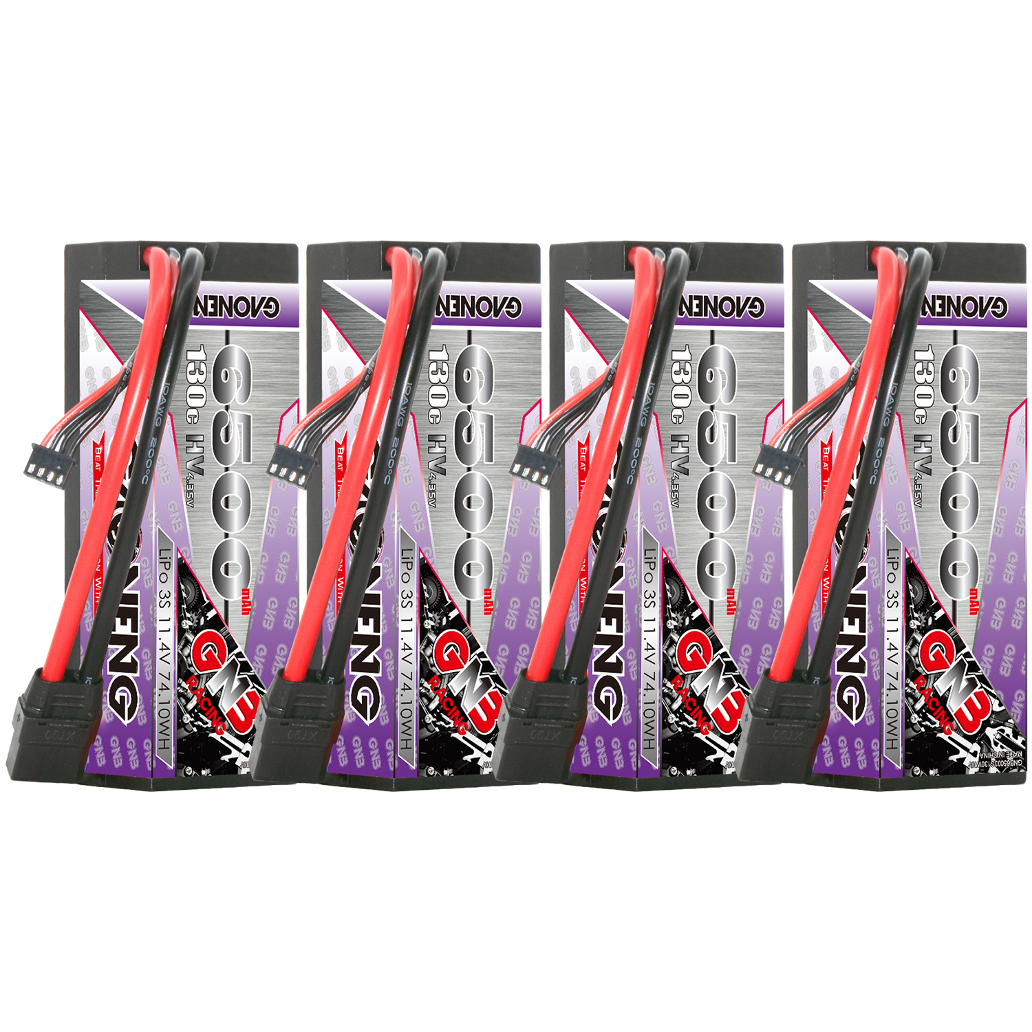 GAONENG GNB LiHV 3S 11.4V 6500mAh 130C Cabled Hard Case LiPo Battery XT90