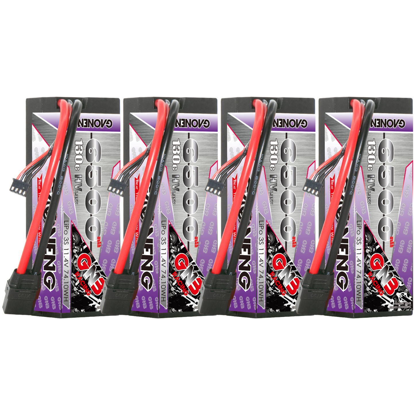 GAONENG GNB LiHV 3S 11.4V 6500mAh 130C Cabled Hard Case LiPo Battery XT90