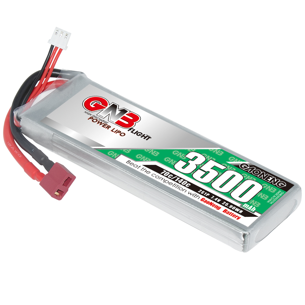 GAONENG GNB 2S 7.4V 3500mAh 70C LiPo Battery T-PLUG