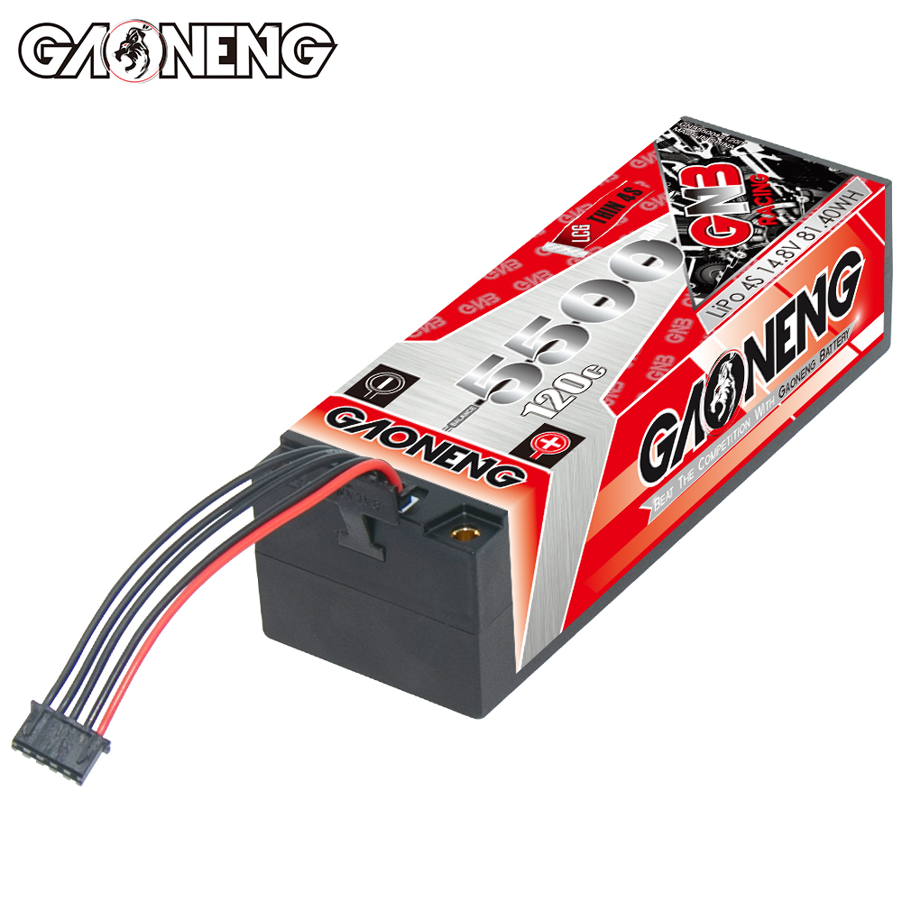 GAONENG GNB 4S 14.8V 5500mAh 120C 5mm Bullet Thin 4S LCG Hard Case LiPo Battery