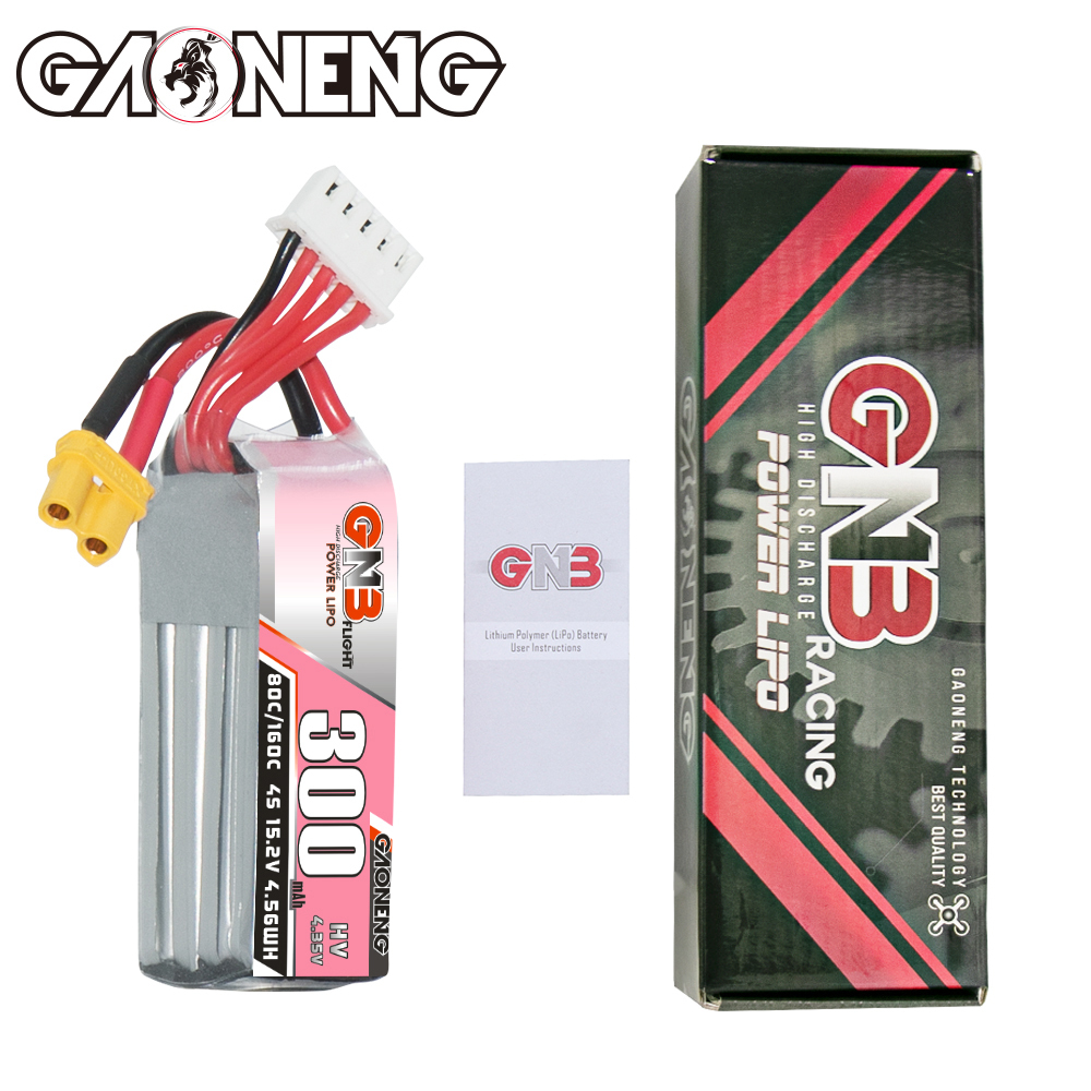 GAONENG GNB LiHV 4S 15.2V 300mAh 80C XT30 LiPo Battery