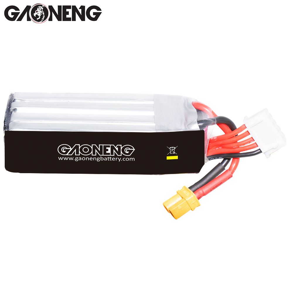 2PCS - GAONENG GNB LiHV 4S 15.2V 450mAh 80C XT30 LiPo Battery Long Type