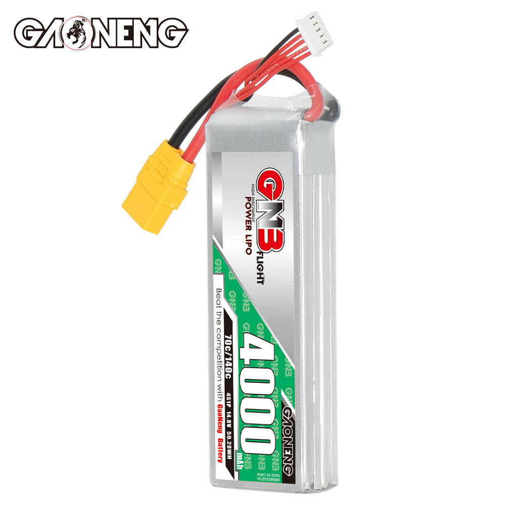 1PCS - GAONENG GNB 4S 14.8V 4000mAh 70C LiPo Battery XT90