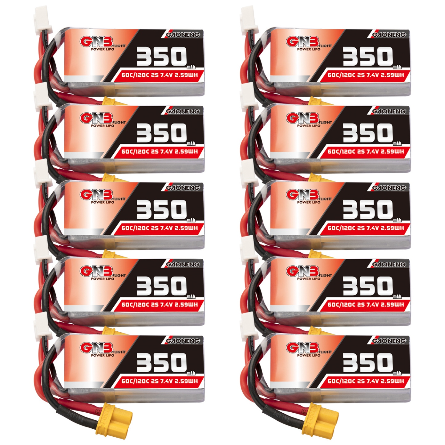 GAONENG GNB 2S 7.4V 350mAh 60C LiPo Battery XT30