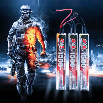 2PCS - GAONENG GNB 3S 11.1V 1500mAh 30C SM Plug 3cells LiPo Battery for AirSoft