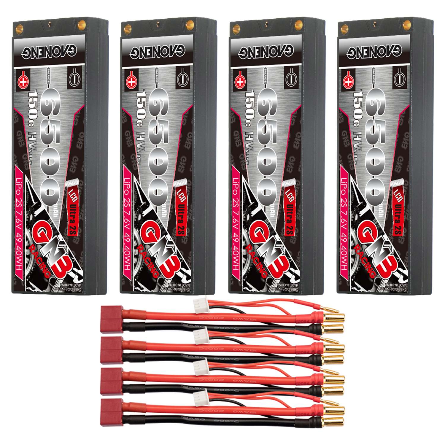 GAONENG GNB LiHV 2S 7.6V 6500mAh 150C Hard Case Ultra LCG LiPo Battery