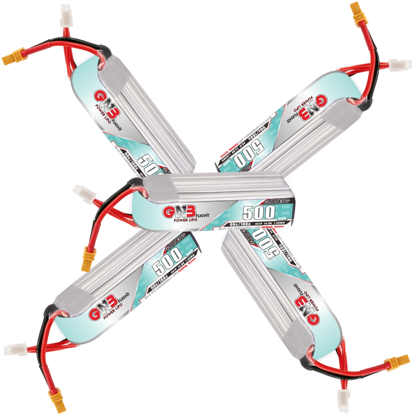 GAONENG GNB 4S 14.8V 550mAh 90C XT30 LiPo Battery Long Type
