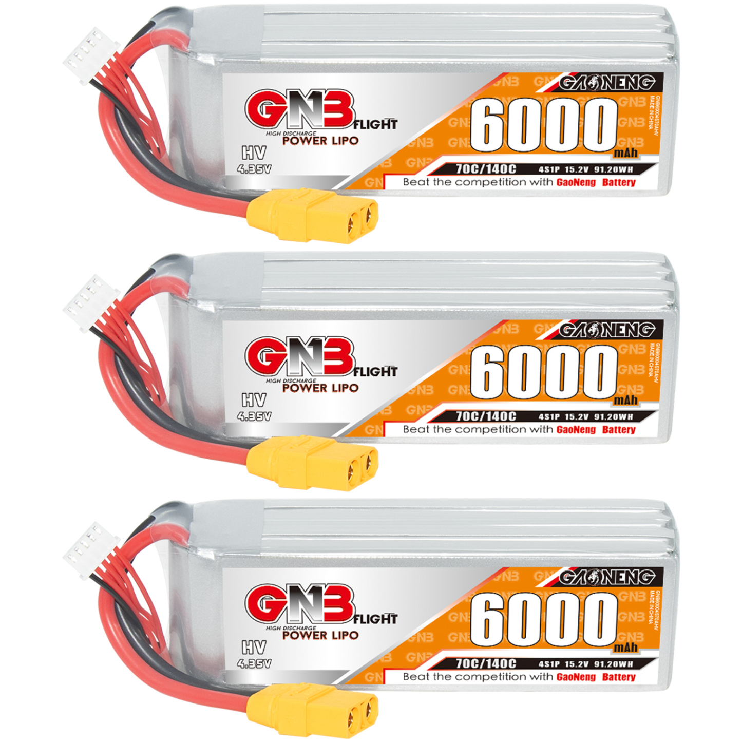 GAONENG GNB HV 4S 15.2V 6000mAh 70C LiPo Battery XT90